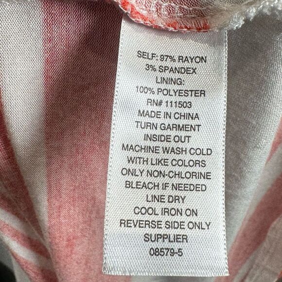 Orange and white striped trapeze sundress size small - Picture 6 of 6